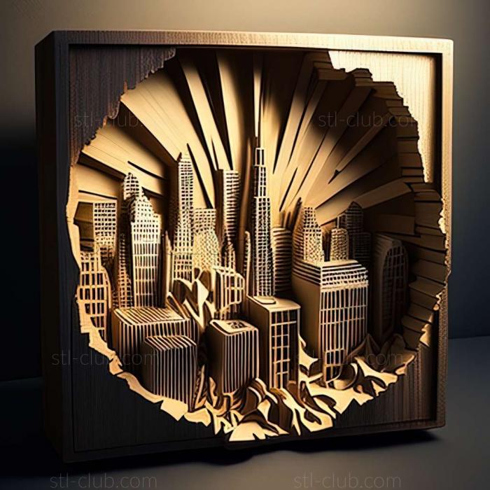 3D model city skyline (STL)